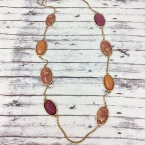Chico’s Two-Tone Stone Gold Long Necklace